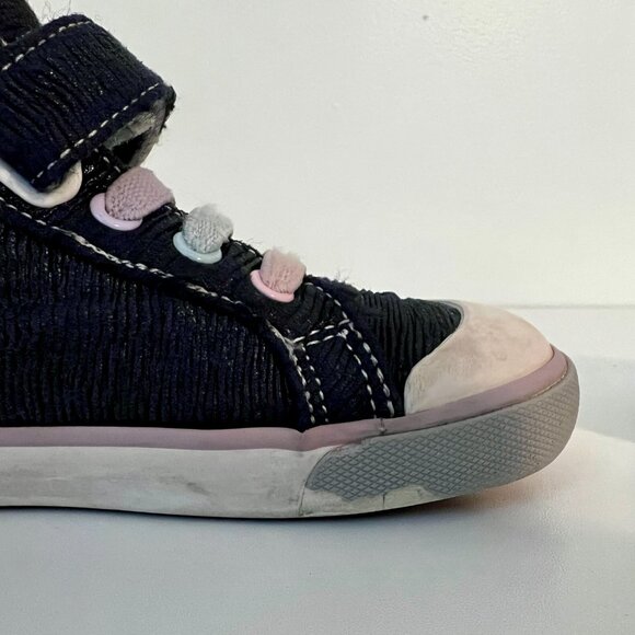 See Kai Run Toddler Girl Hi-Top Sneakers - Size 11, dark blue w/ pastel accents - Picture 7 of 7